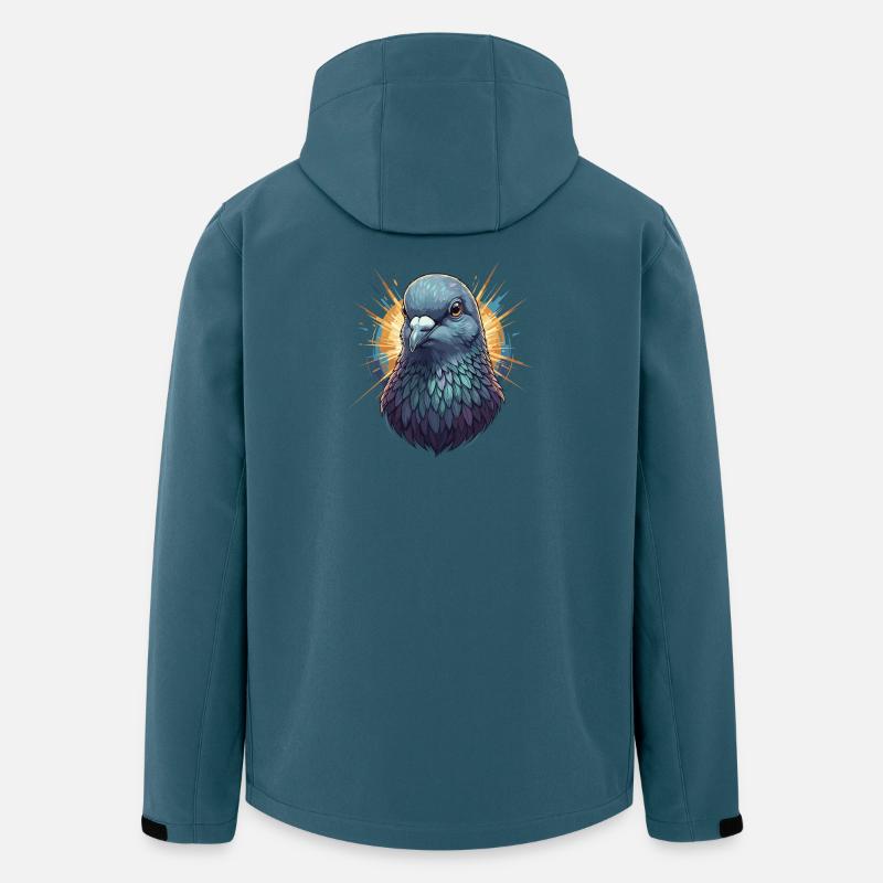 Portrait de la colombe rayonneuse - Veste softshell homme en polyester recyclé Stanley/Stella - bleu pétrole foncé