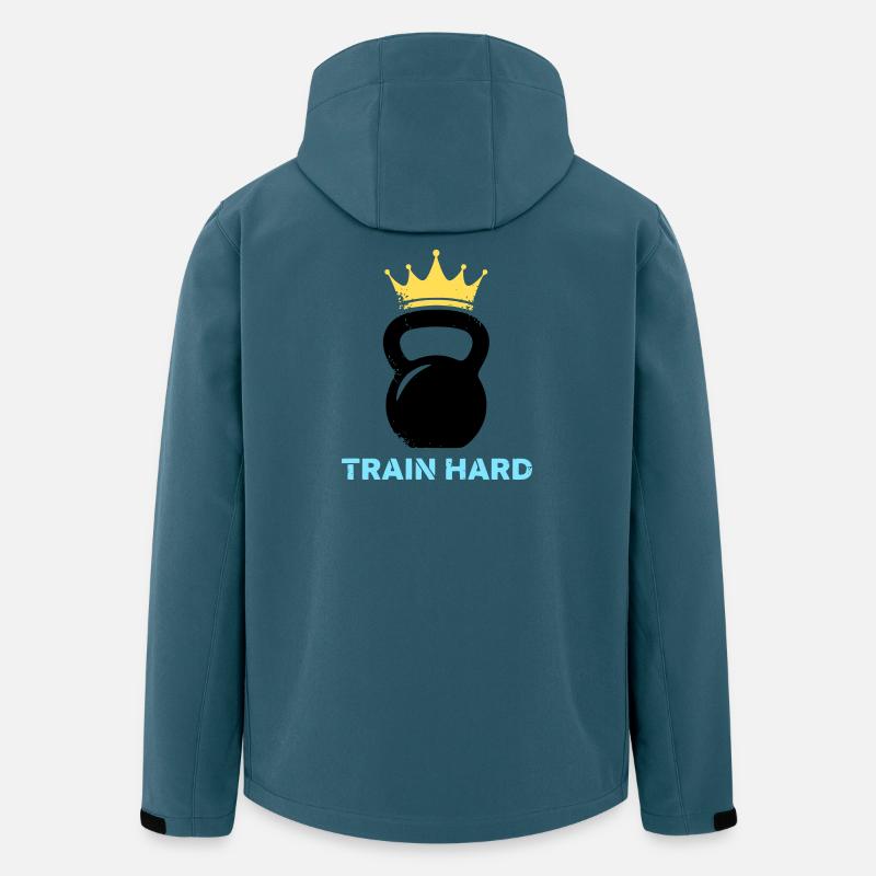 Entraînement à couronne avec kettlebell - Veste softshell homme en polyester recyclé Stanley/Stella - bleu pétrole foncé