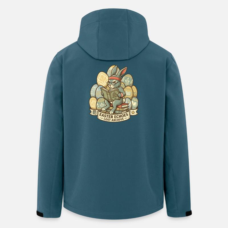 Archiviste du lapin de Pâques - Veste softshell homme en polyester recyclé Stanley/Stella - bleu pétrole foncé