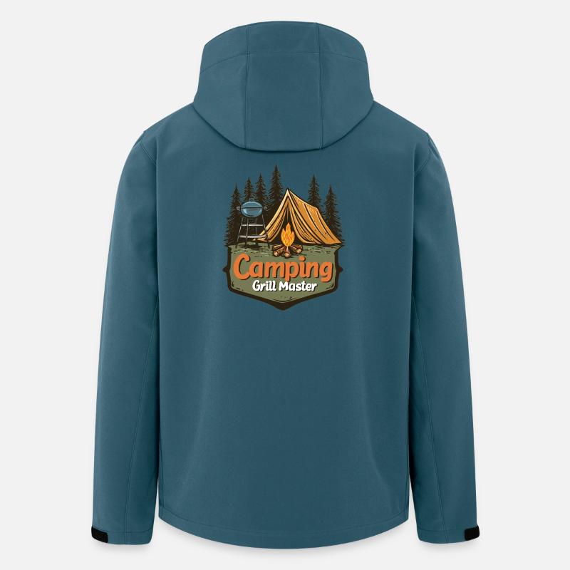 Camping Grilling Saying Camping Grill Master Camper - Stanley/Stella Men's Recycled Softshell Jacket DISCOVERER - stargazer