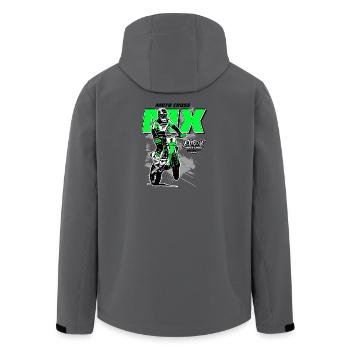 Moto Cross - Supercross - Moto Cross - Tout-terrain - Veste softshell homme en polyester recyclé Stanley/Stella - bleu pétrole foncé - Dos - AI Model Male 185 light (185cm)