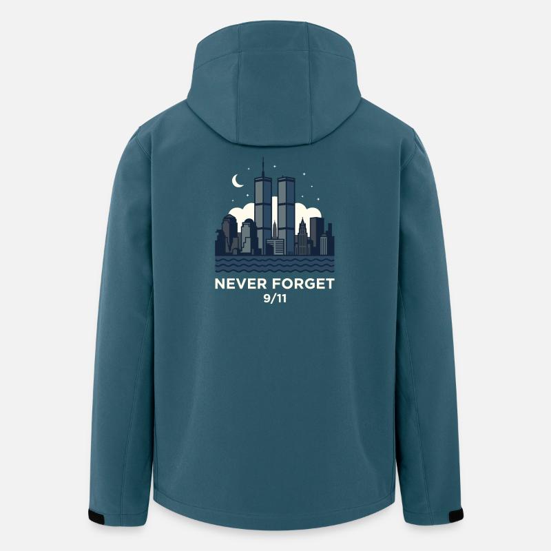 Never Forget 9/11 Skyline Night - Men’s Recycled Softshell Jacket by Stanley/Stella - stargazer