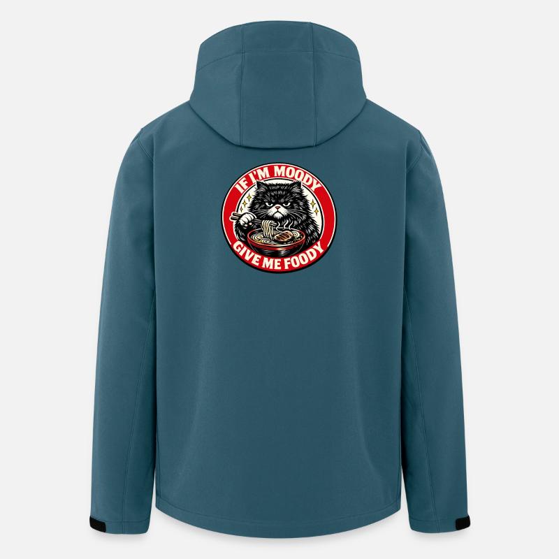 Mies gelaunte Katze Nudelsuppe Logo - Recycelte Männer Softshell-Jacke von Stanley/Stella - Dunkles Petrol