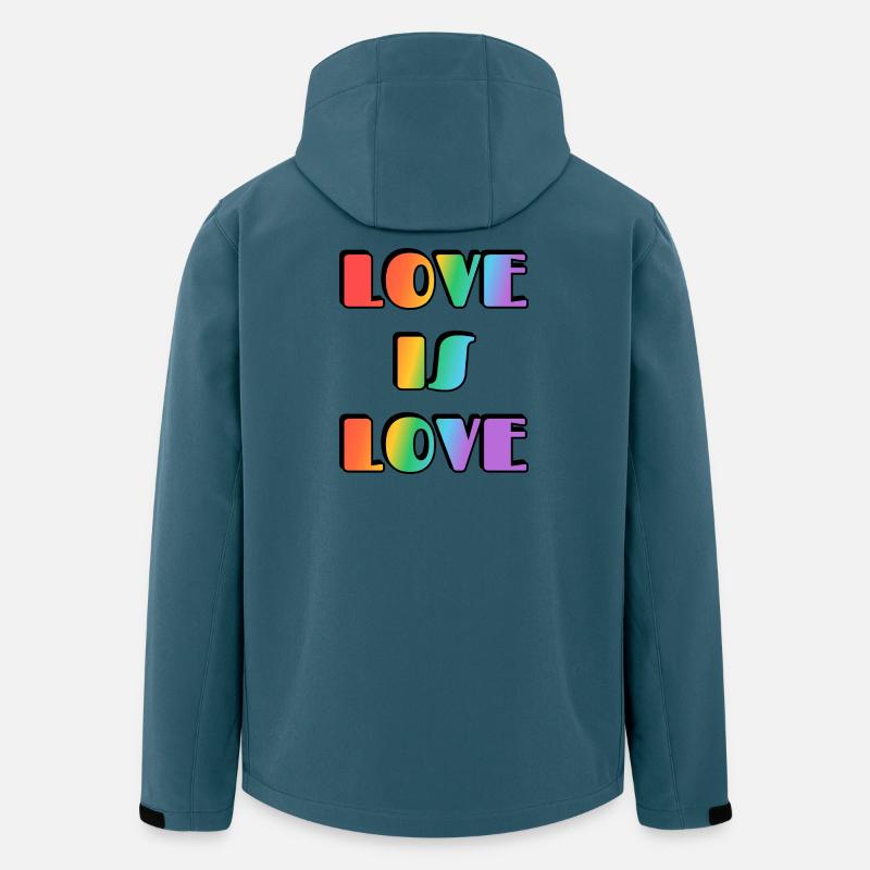 Liebe ist Liebe Regenbogen - Recycelte Männer Softshell-Jacke von Stanley/Stella - Dunkles Petrol