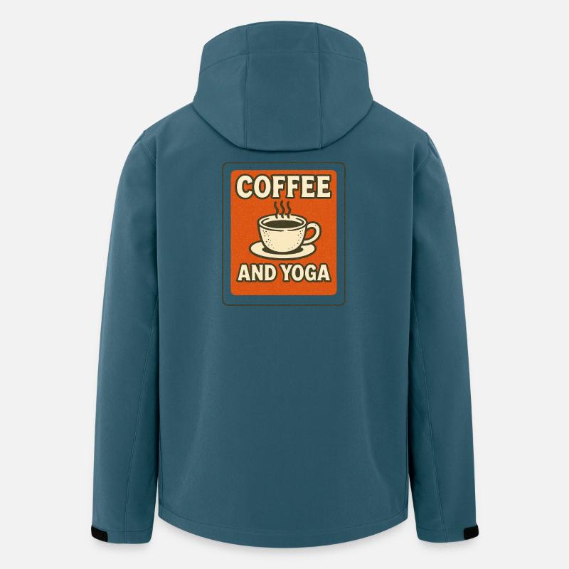 Coffee and Yoga Retro Tee - Men’s Recycled Softshell Jacket by Stanley/Stella - stargazer