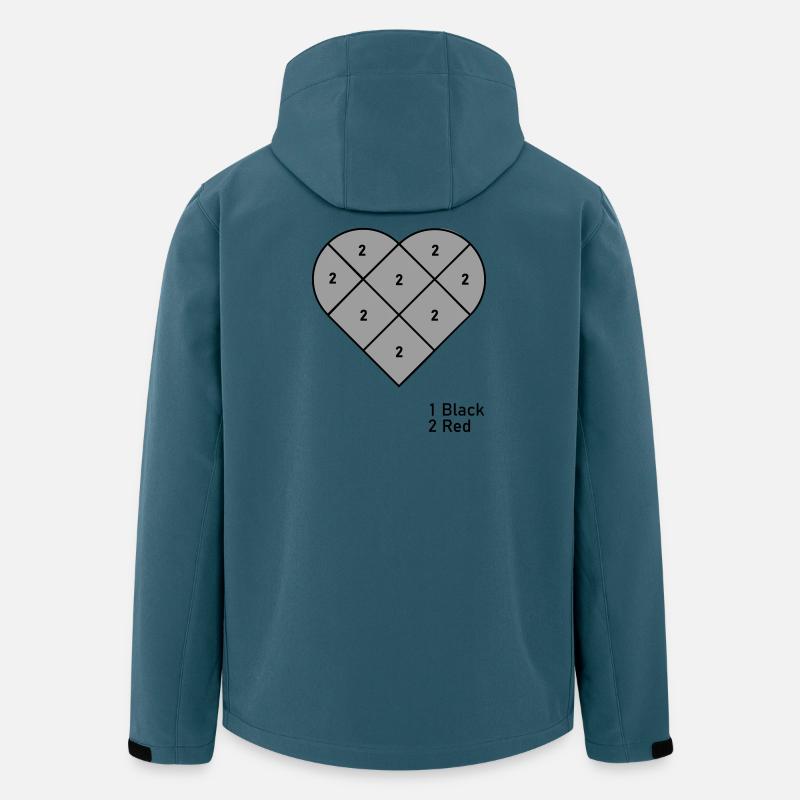 Hjerte efter Tal - Stanley/Stella herre softshelljakke i genanvendt polyester - mørk petrol