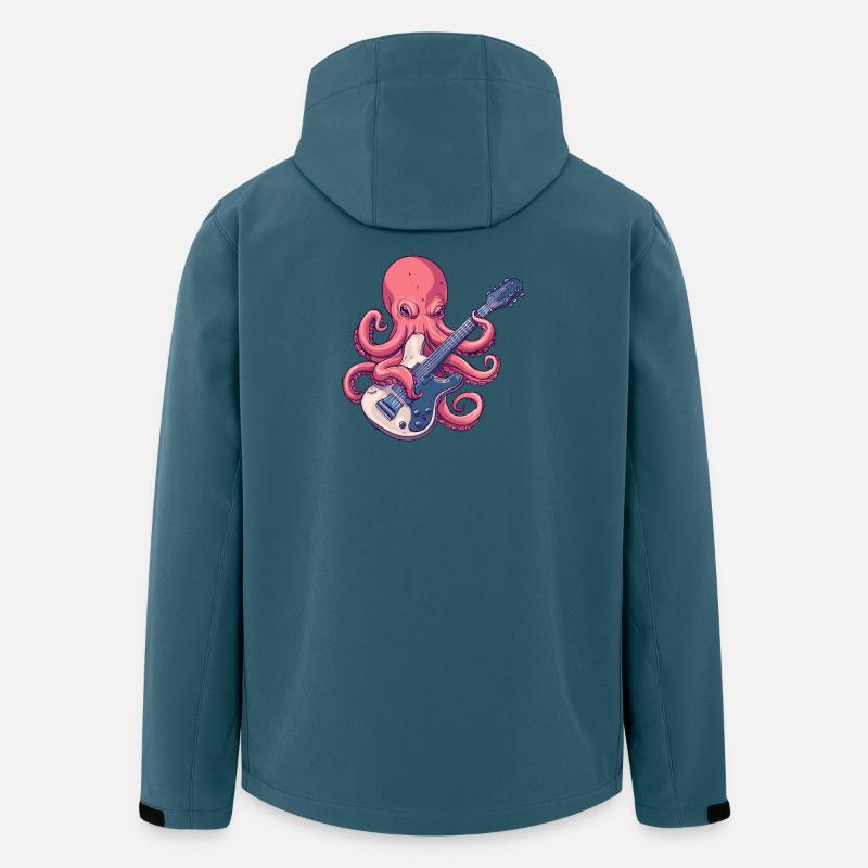 Oktopus Gitarren-Rock - Recycelte Männer Softshell-Jacke von Stanley/Stella - Dunkles Petrol