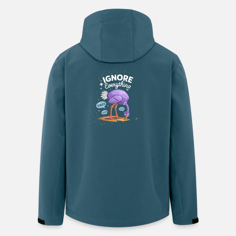 Ignoriere Alles Flamingo - Recycelte Männer Softshell-Jacke von Stanley/Stella - Dunkles Petrol
