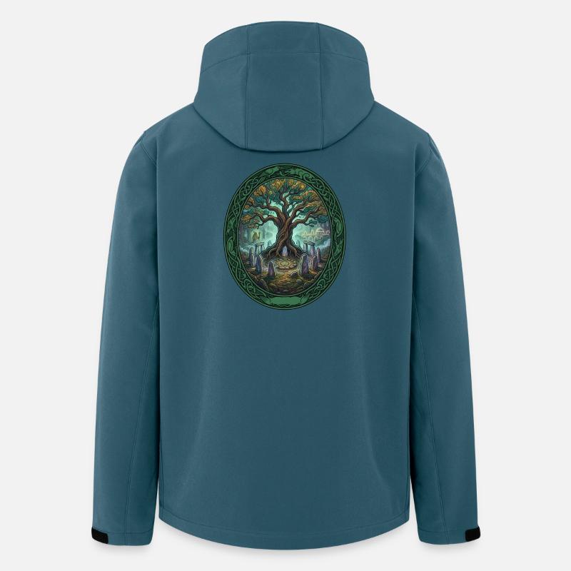 Lebensbaum im Nebelkreis - Recycelte Männer Softshell-Jacke von Stanley/Stella - Dunkles Petrol