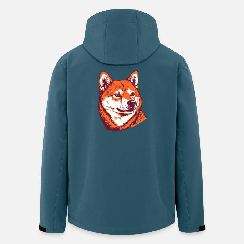 Shiba Inu Portrait - Recycelte Männer Softshell-Jacke von Stanley/Stella - Dunkles Petrol
