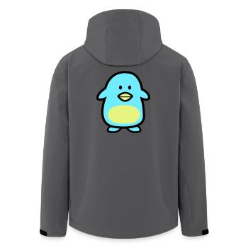 Pinguin-Comic - Recycelte Männer Softshell-Jacke von Stanley/Stella - Dunkles Petrol - Hinten - AI Model Male 185 light (185cm)