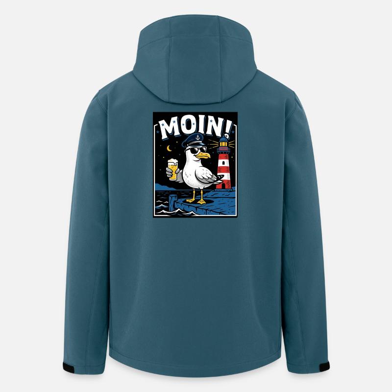 Küste Kneipe Möwe Bier - Recycelte Männer Softshell-Jacke von Stanley/Stella - Dunkles Petrol