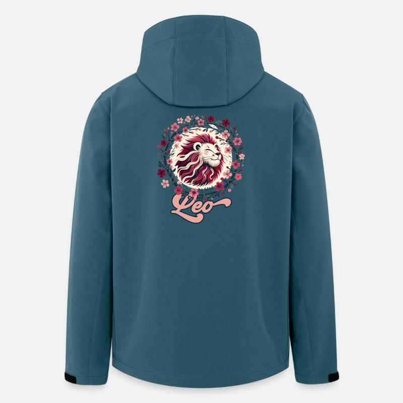 Floral Leo Circle - Recycelte Männer Softshell-Jacke von Stanley/Stella - Dunkles Petrol