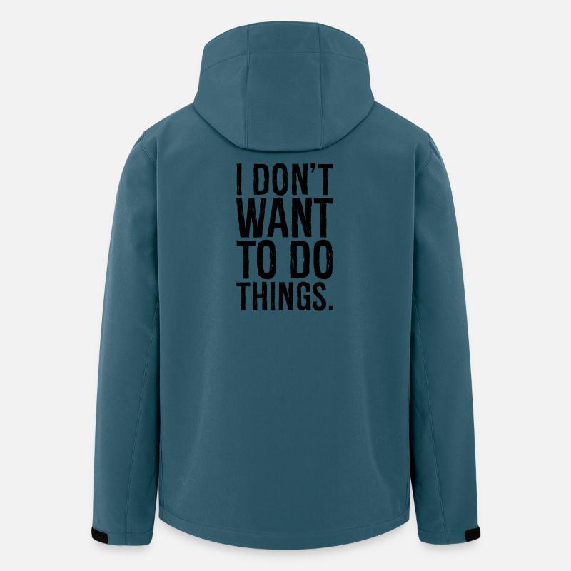 I don't want to do things - Men’s Recycled Softshell Jacket by Stanley/Stella - stargazer