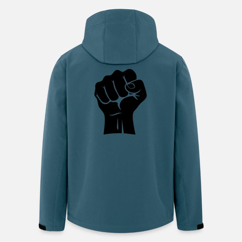 Karate Fist – Erhöhte Kraft - Recycelte Männer Softshell-Jacke von Stanley/Stella - Dunkles Petrol