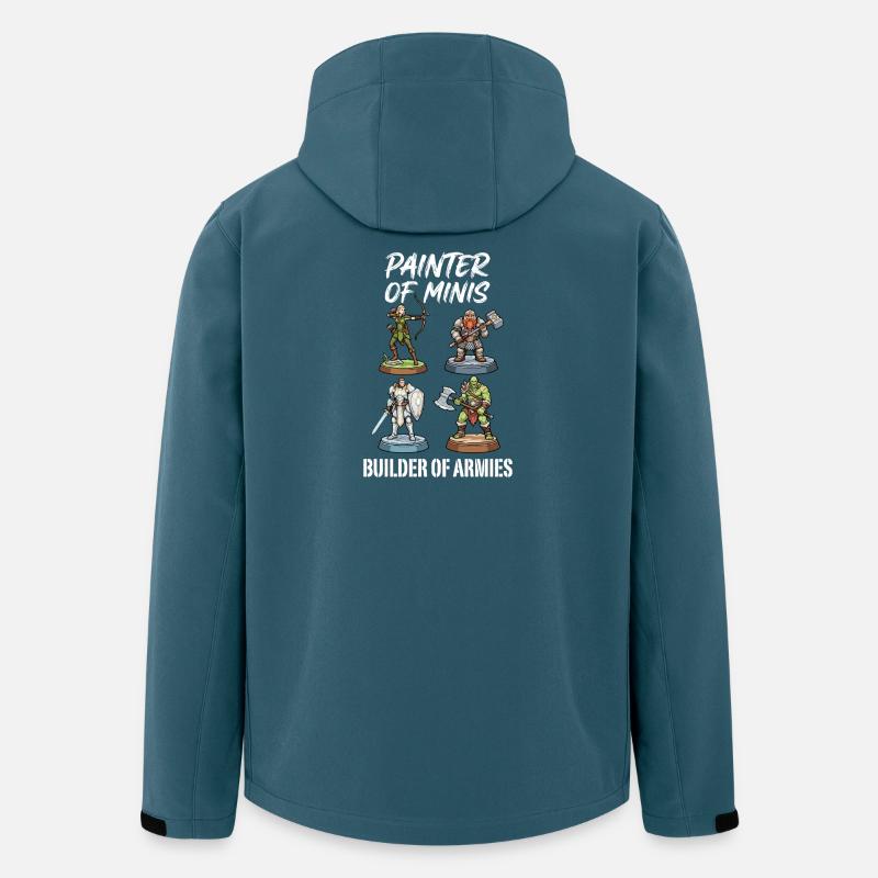 Peintre de Minis : Bâtisseur d’Armées - Veste softshell homme en polyester recyclé Stanley/Stella - bleu pétrole foncé
