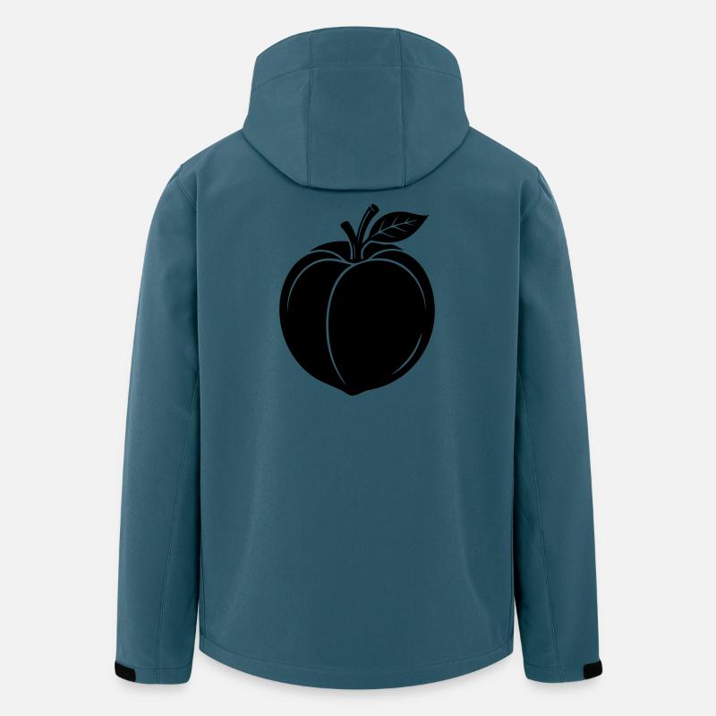 Pfirsichfrucht-Silhouette - Recycelte Männer Softshell-Jacke von Stanley/Stella - Dunkles Petrol