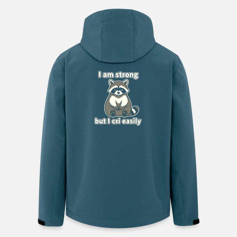 Starker Waschbär – weine leicht - Recycelte Männer Softshell-Jacke von Stanley/Stella - Dunkles Petrol