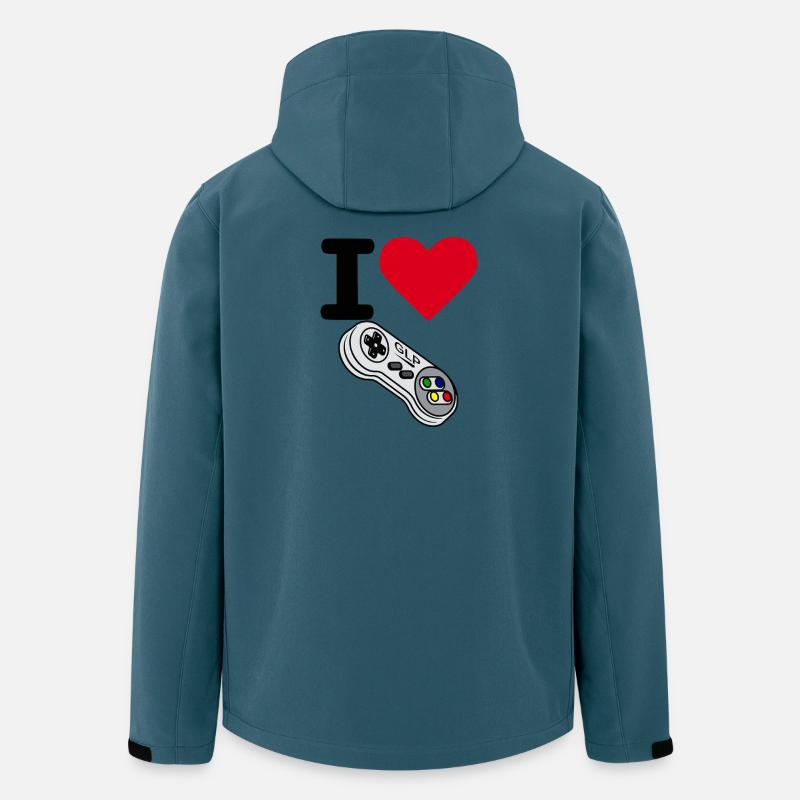 I Love GLP Retro Gamer Controller - Recycelte Männer Softshell-Jacke von Stanley/Stella - Dunkles Petrol