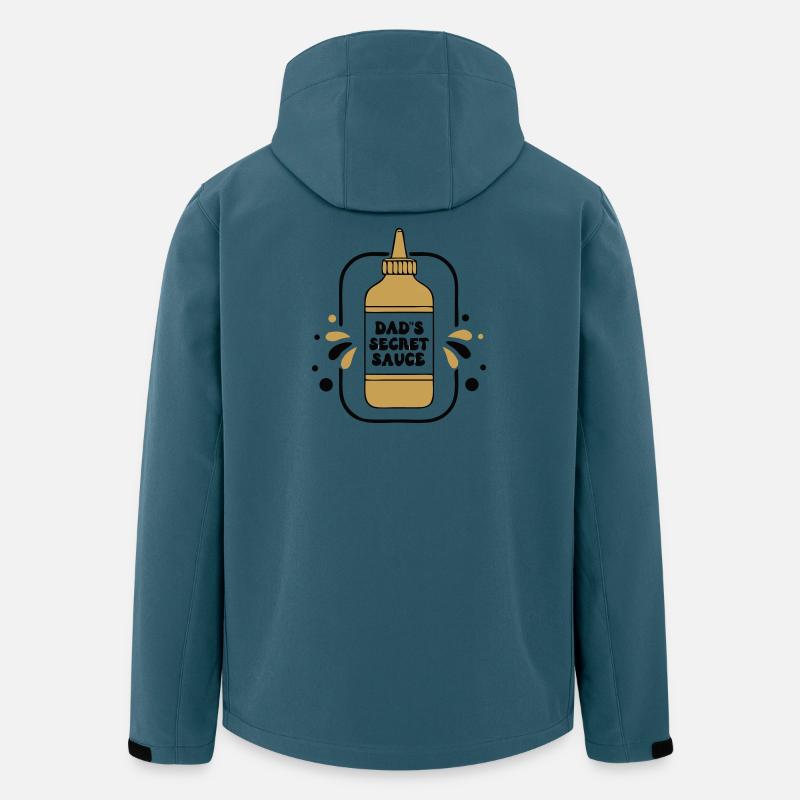 Witzige Dads Secret Sauce Griller - Recycelte Männer Softshell-Jacke von Stanley/Stella - Dunkles Petrol