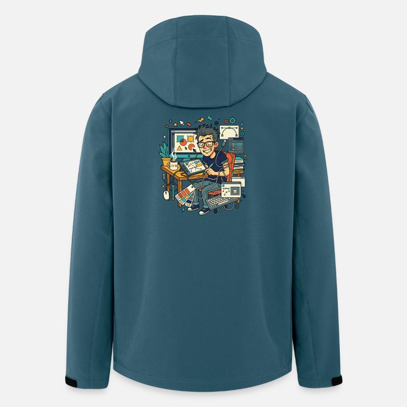 Graphic Designer Workflow Chaos - Men’s Recycled Softshell Jacket by Stanley/Stella - stargazer