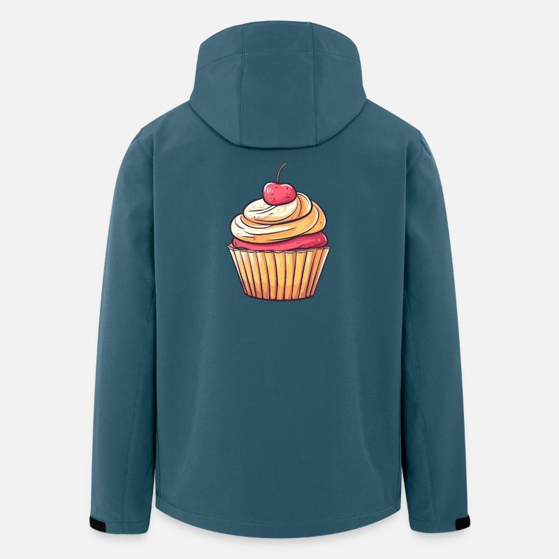 KirschenKrem Cupcake Illustration - Recycelte Männer Softshell-Jacke von Stanley/Stella - Dunkles Petrol