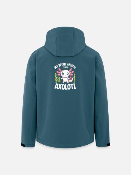 Axolotl Geisttier-Tee - Recycelte Männer Softshell-Jacke von Stanley/Stella - Dunkles Petrol
