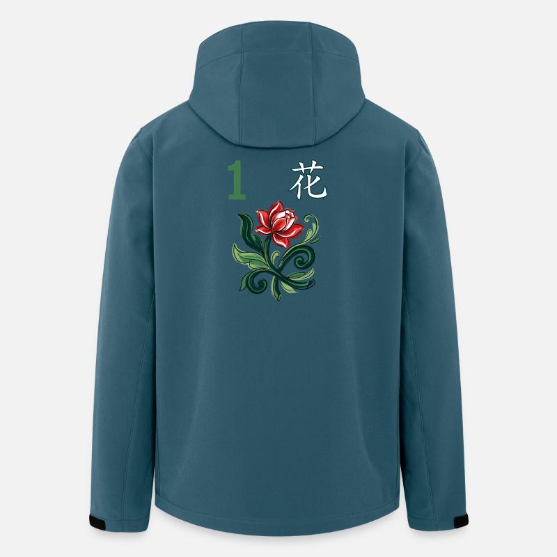 Mahjong-Blumenfliese 1 - Recycelte Männer Softshell-Jacke von Stanley/Stella - Dunkles Petrol