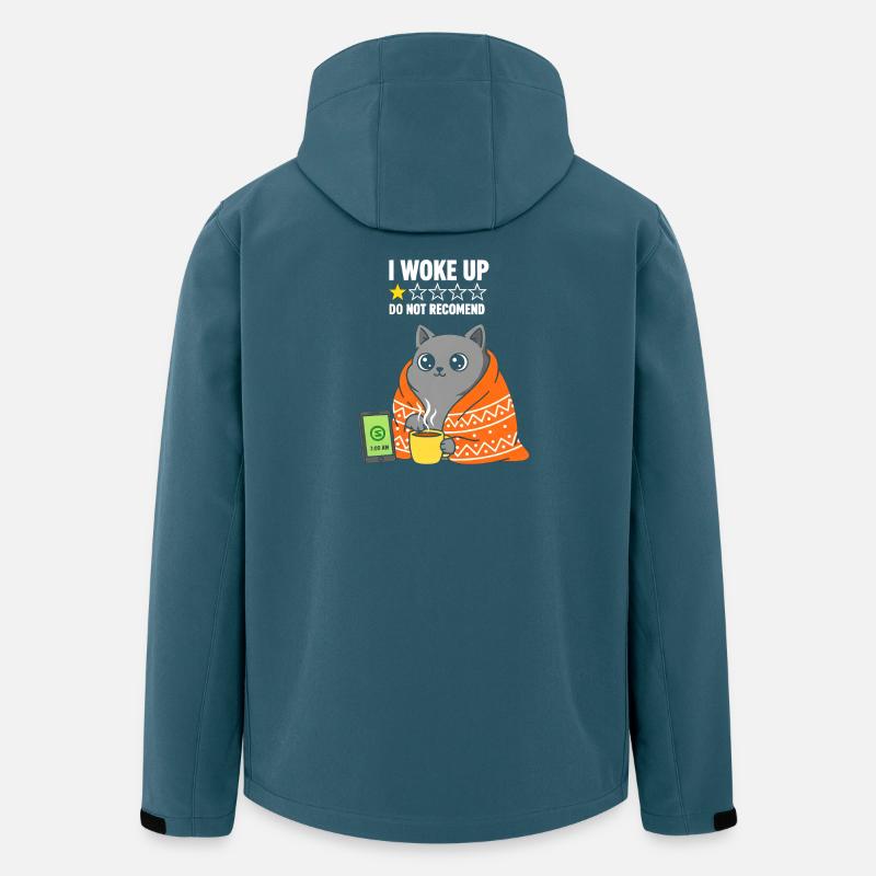 Katzenkaffee im Orange Mantel - Recycelte Männer Softshell-Jacke von Stanley/Stella - Dunkles Petrol