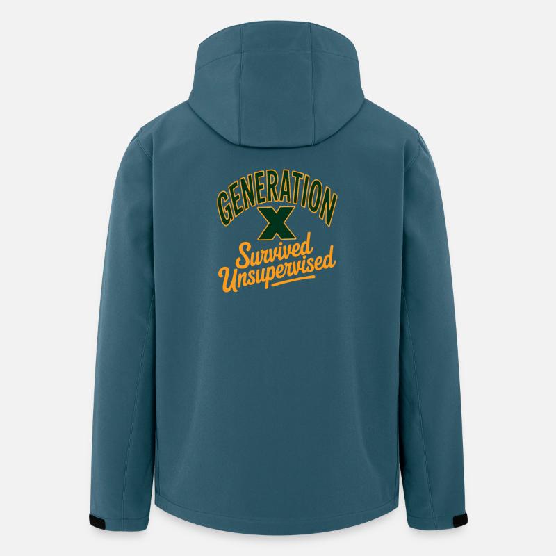 Generation X Survived Unsupervised - Recycelte Männer Softshell-Jacke von Stanley/Stella - Dunkles Petrol