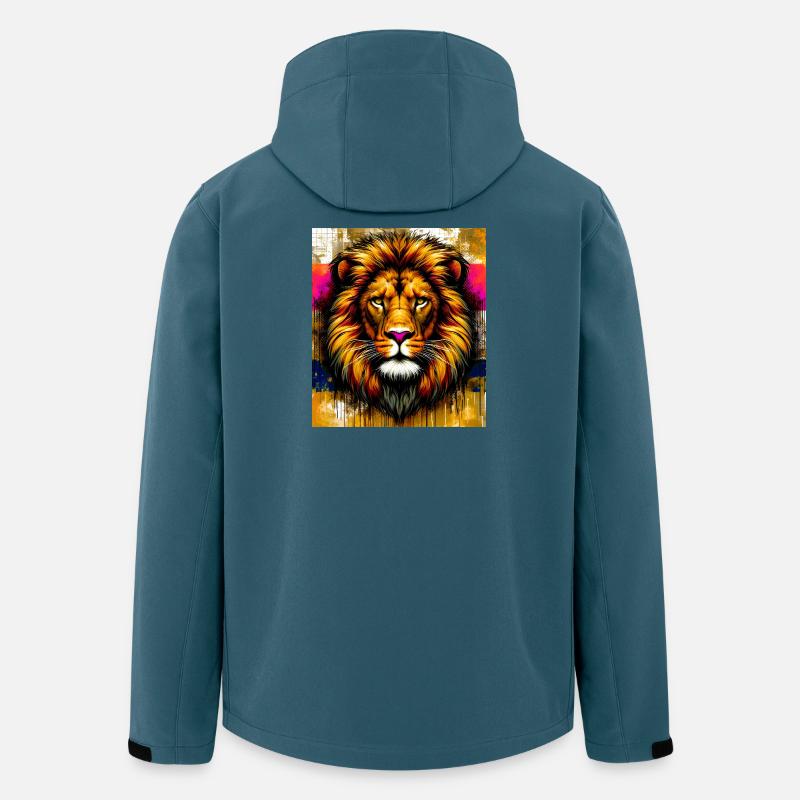 Löwe - Recycelte Männer Softshell-Jacke von Stanley/Stella - Dunkles Petrol