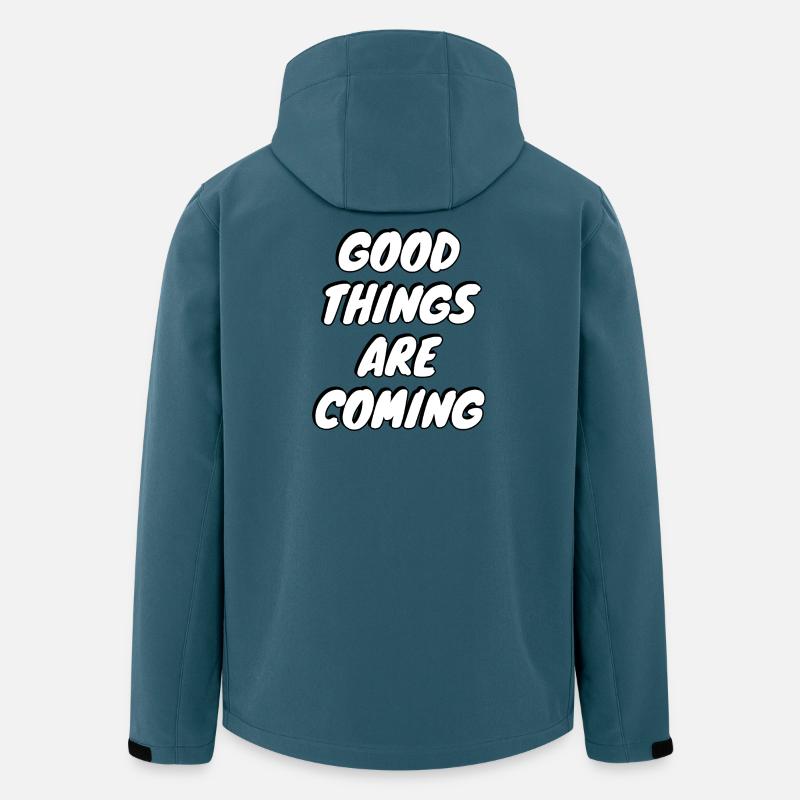 Gute Dinge kommen - Recycelte Männer Softshell-Jacke von Stanley/Stella - Dunkles Petrol