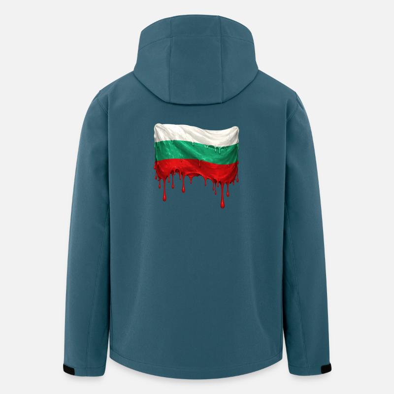 Bulgarische Flagge bunte Farbe - Recycelte Männer Softshell-Jacke von Stanley/Stella - Dunkles Petrol