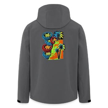 Côte du Portugal - Veste softshell homme en polyester recyclé Stanley/Stella - bleu pétrole foncé - Dos - AI Model Male 185 light (185cm)