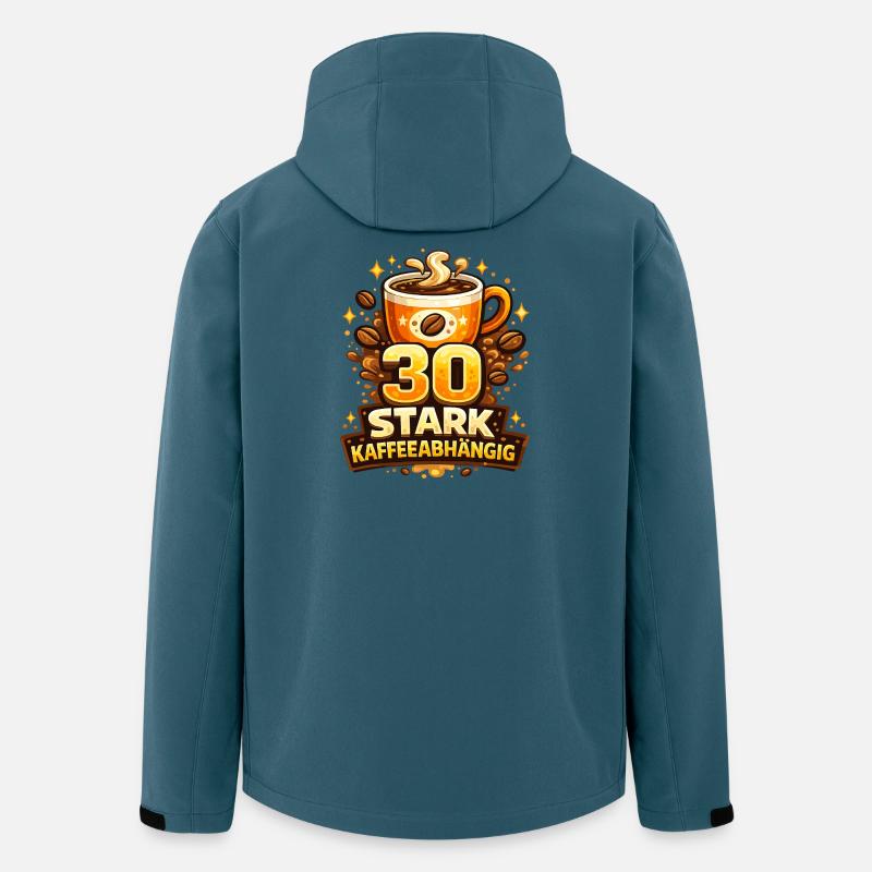 30 Stark Kaffeeabhängig - Recycelte Männer Softshell-Jacke von Stanley/Stella - Dunkles Petrol