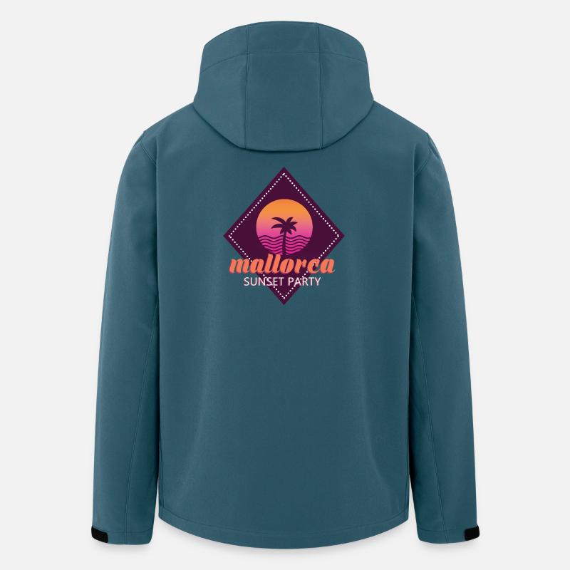 Mallorca Sunset Party - Recycelte Männer Softshell-Jacke von Stanley/Stella - Dunkles Petrol