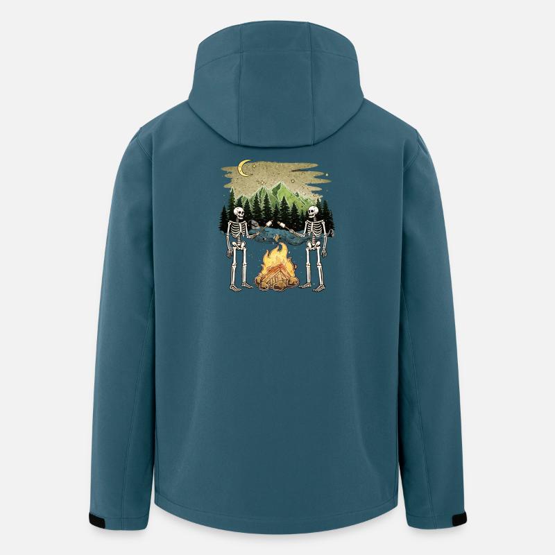 Skeleton Campfire Night Marshmallow Camping Camp - Recycelte Männer Softshell-Jacke von Stanley/Stella - Dunkles Petrol