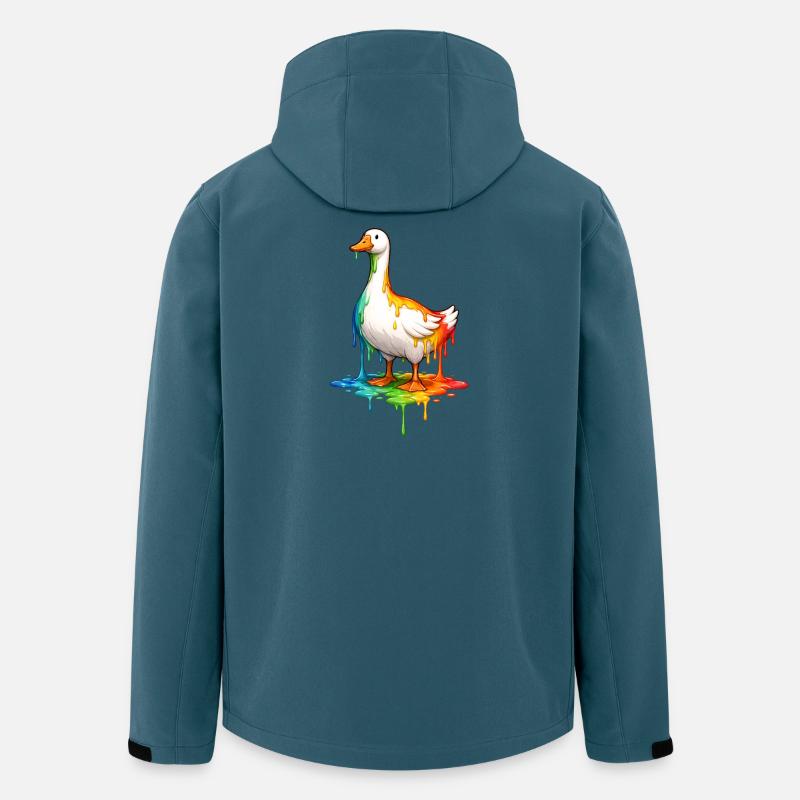 Oie aux couleurs vives - Veste softshell homme en polyester recyclé Stanley/Stella - bleu pétrole foncé