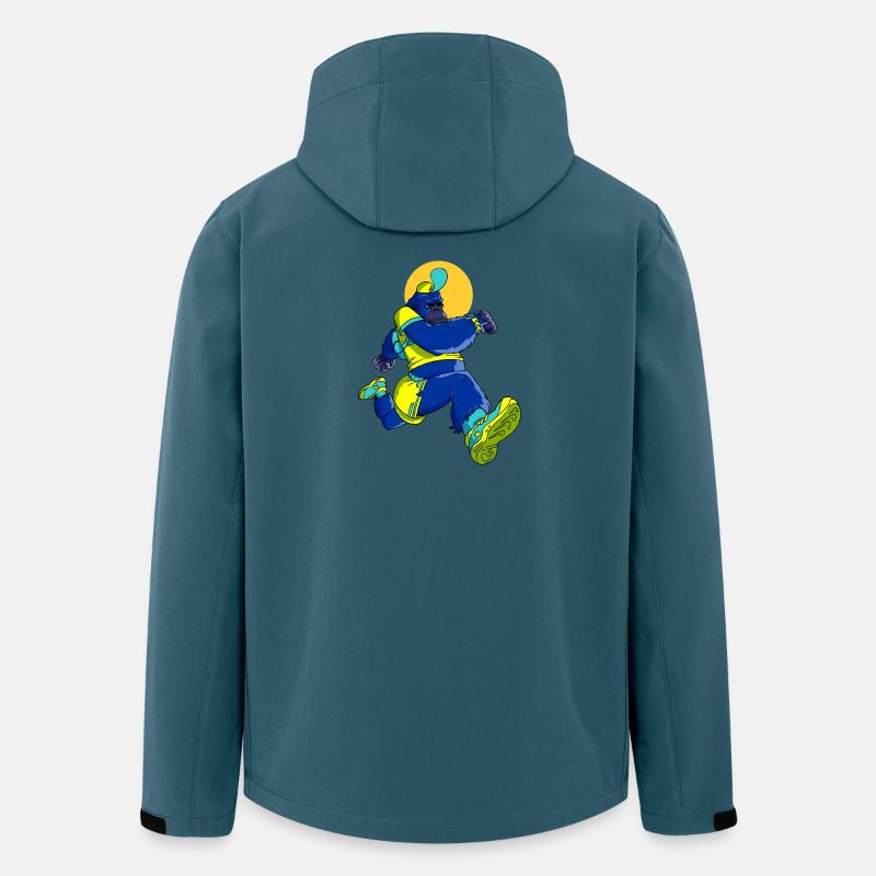 Blauer Gorillaläufer - Recycelte Männer Softshell-Jacke von Stanley/Stella - Dunkles Petrol