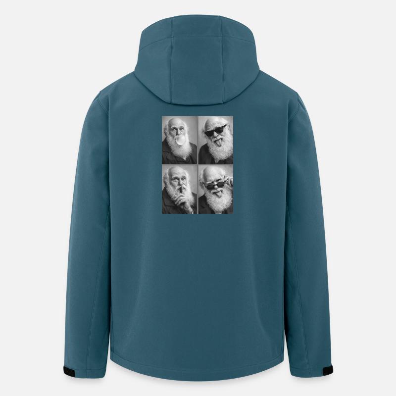 Charles Darwin photo strip - Recycelte Männer Softshell-Jacke von Stanley/Stella - Dunkles Petrol