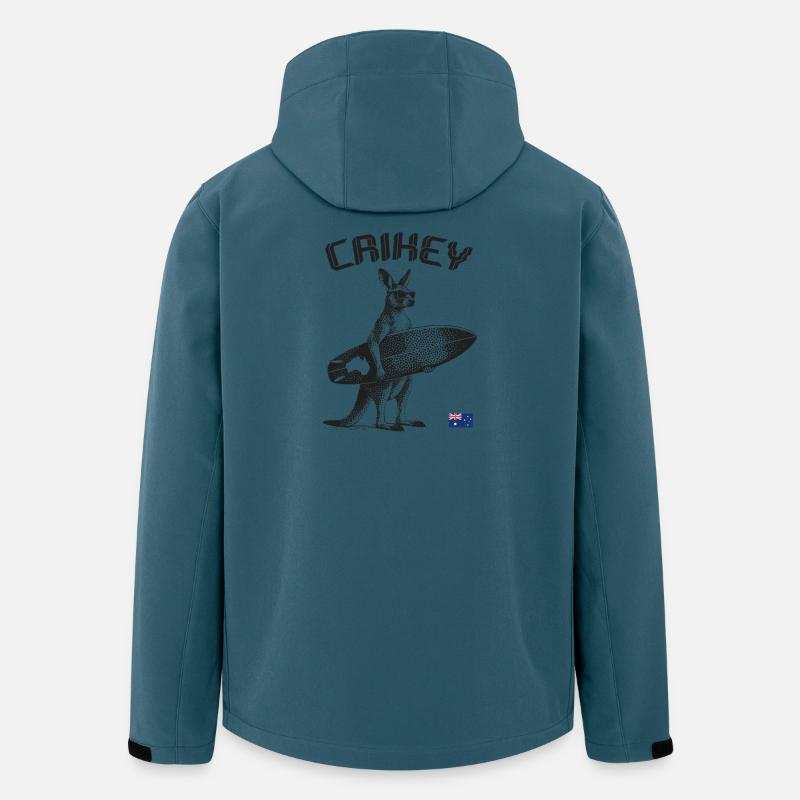 Crickey Kanguru Australia Surfing - Recycelte Männer Softshell-Jacke von Stanley/Stella - Dunkles Petrol