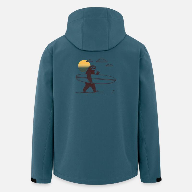 Chaka Surfer Faultier - Recycelte Männer Softshell-Jacke von Stanley/Stella - Dunkles Petrol