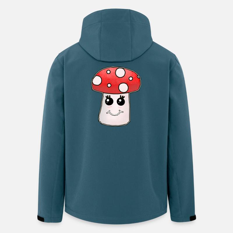 Kawaii Mushroom Toadstool Mushrooms - Men’s Recycled Softshell Jacket by Stanley/Stella - stargazer