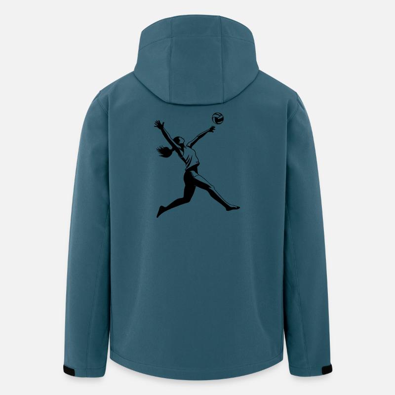Volleyball - Recycelte Männer Softshell-Jacke von Stanley/Stella - Dunkles Petrol