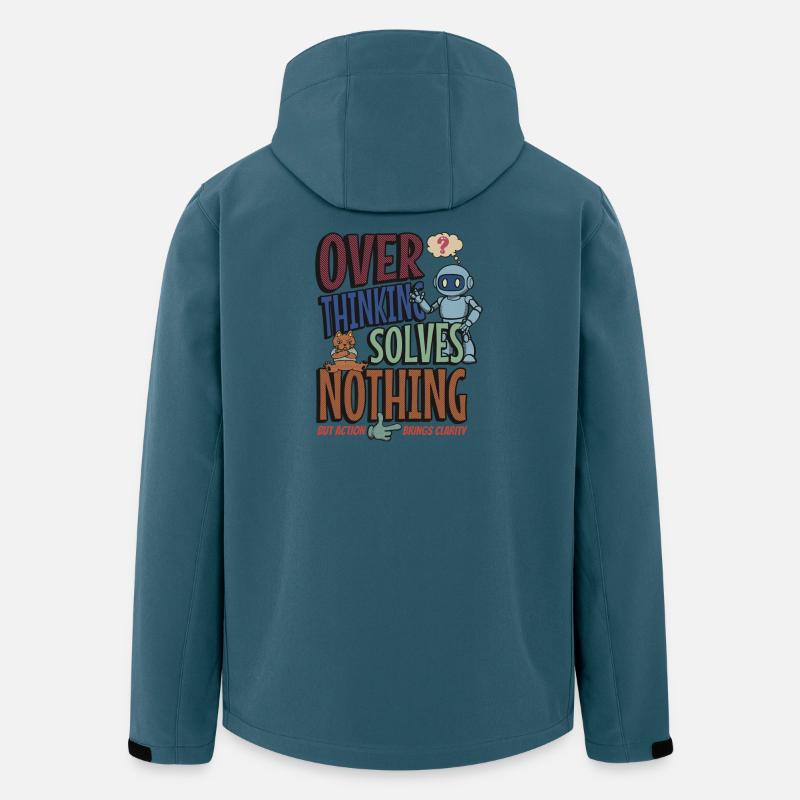Over Thinking Solves Nothing - Recycelte Männer Softshell-Jacke Discoverer von Stanley/Stella - Dunkles Petrol