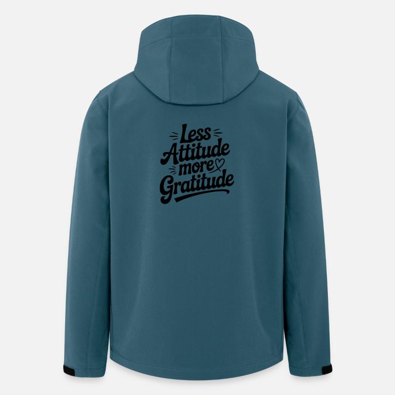 Weniger Einstellung, mehr Dankbarkeit - Recycelte Männer Softshell-Jacke von Stanley/Stella - Dunkles Petrol