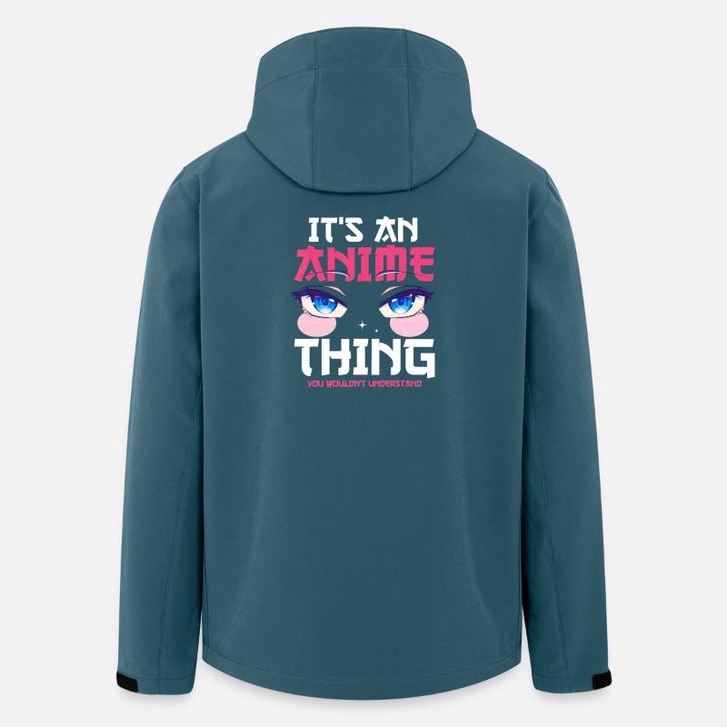 C’est une affaire d’anime - Veste softshell homme en polyester recyclé Stanley/Stella - bleu pétrole foncé