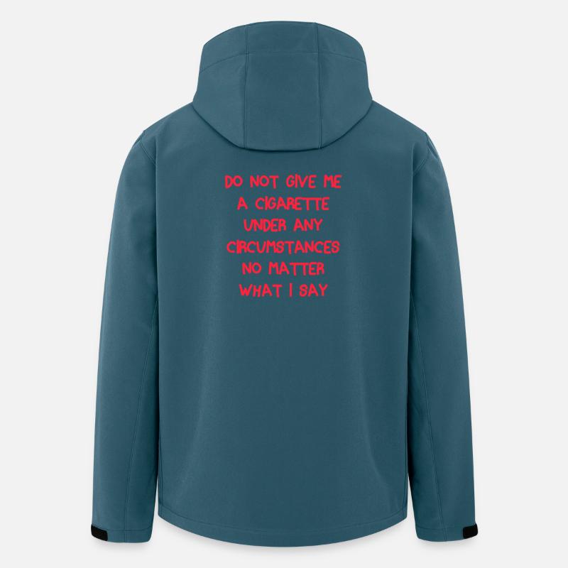 Pas de citation pour la cigarette - Veste softshell homme en polyester recyclé Stanley/Stella - bleu pétrole foncé