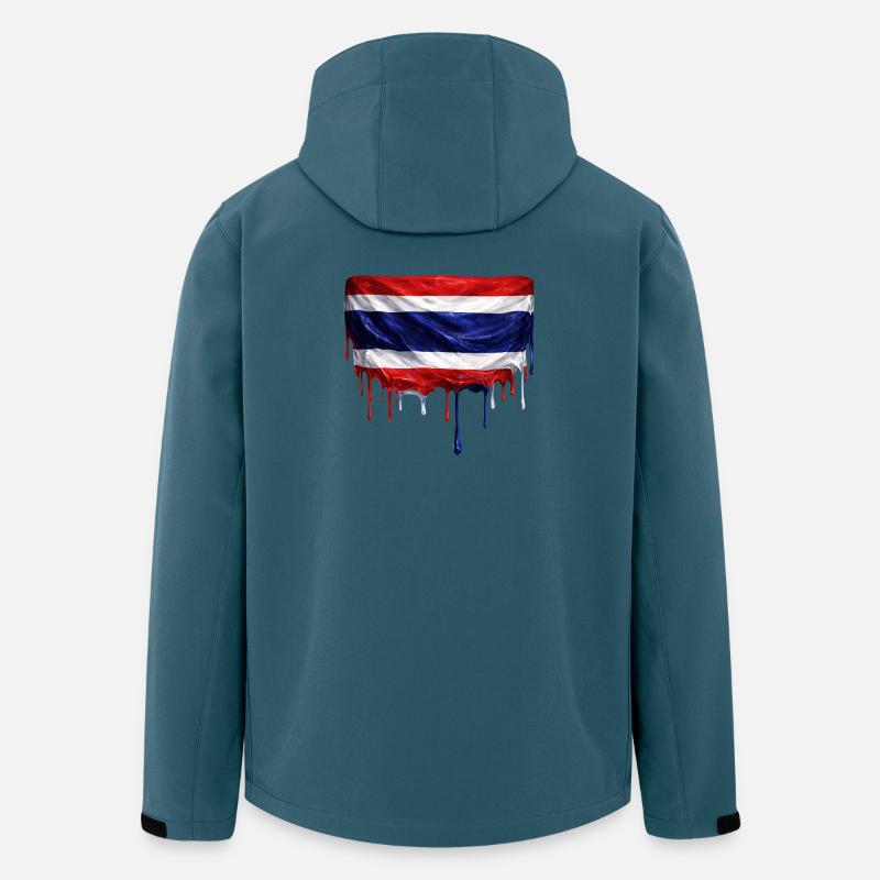 Tropfende Taiwan Flagge - Recycelte Männer Softshell-Jacke von Stanley/Stella - Dunkles Petrol