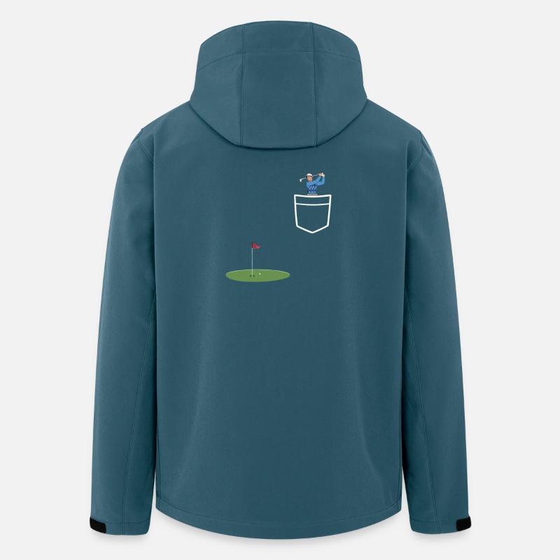Golfer im Taschen-Pocket - Recycelte Männer Softshell-Jacke von Stanley/Stella - Dunkles Petrol